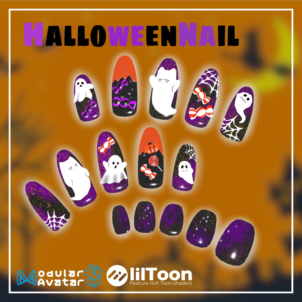 【10アバター対応】🎃『HalloWeenNail』 🎃 image