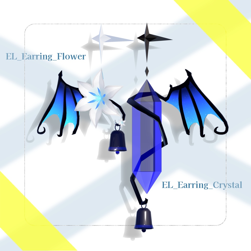 EL_Earring Crystal/Flower 【エルシオン対応】 image