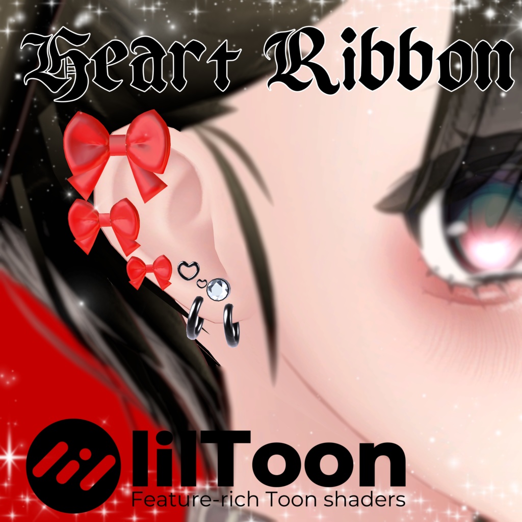 Heart Ribbon Earrings♡.... image