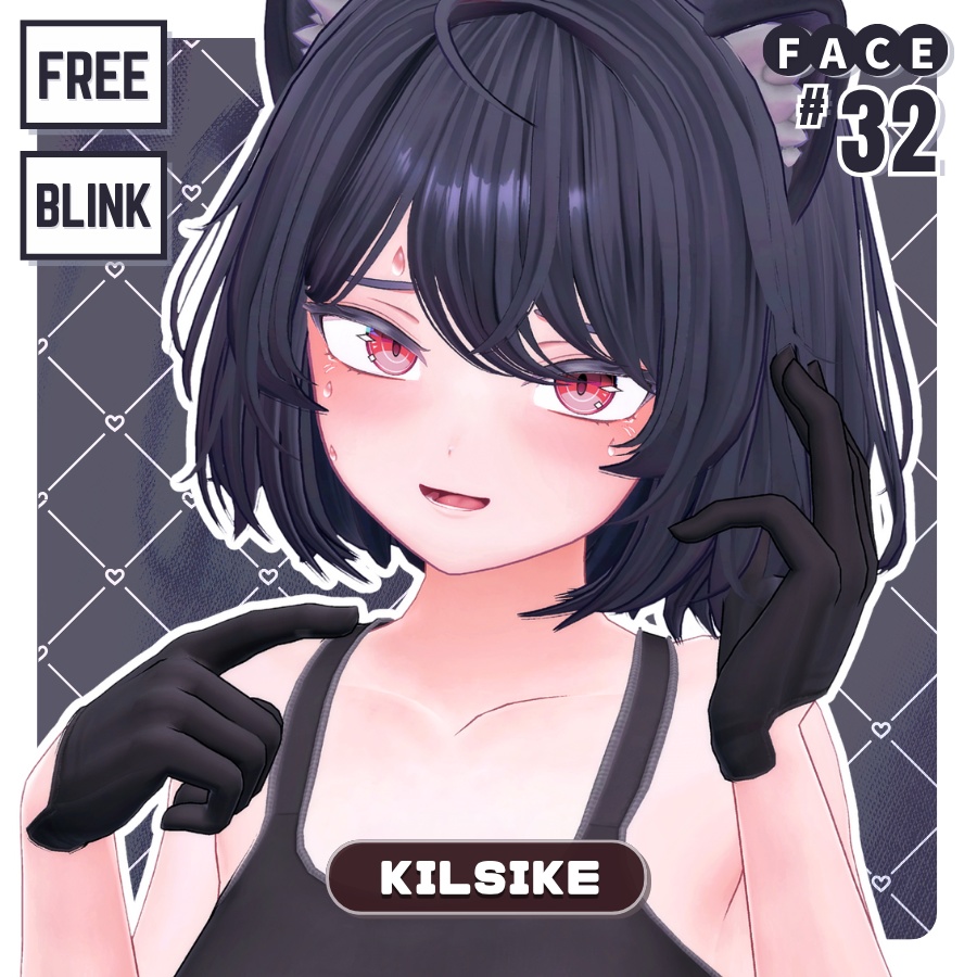 💗【FREE/無料】Kilsike32Type❥動くまばたきFaceAnimations ⌖ ݁˚ image