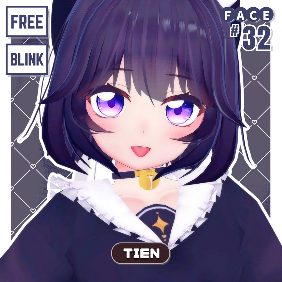 💗【FREE/無料】Tien32Type❥動くまばたきFaceAnimations ⌖ ݁˚ image