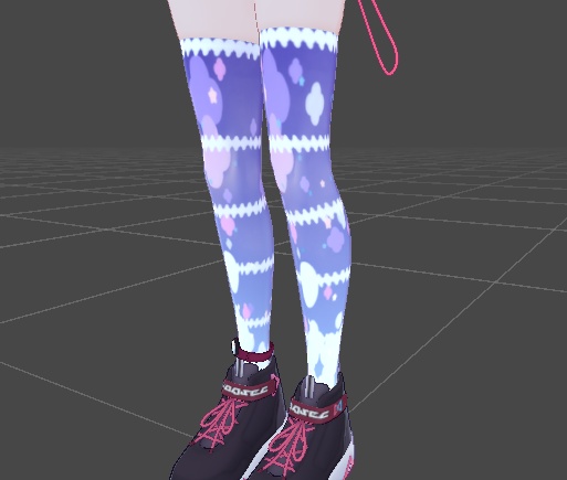【無料】ペルラちゃんのソックス用ピンクパフィコーデ風テクスチャ image
