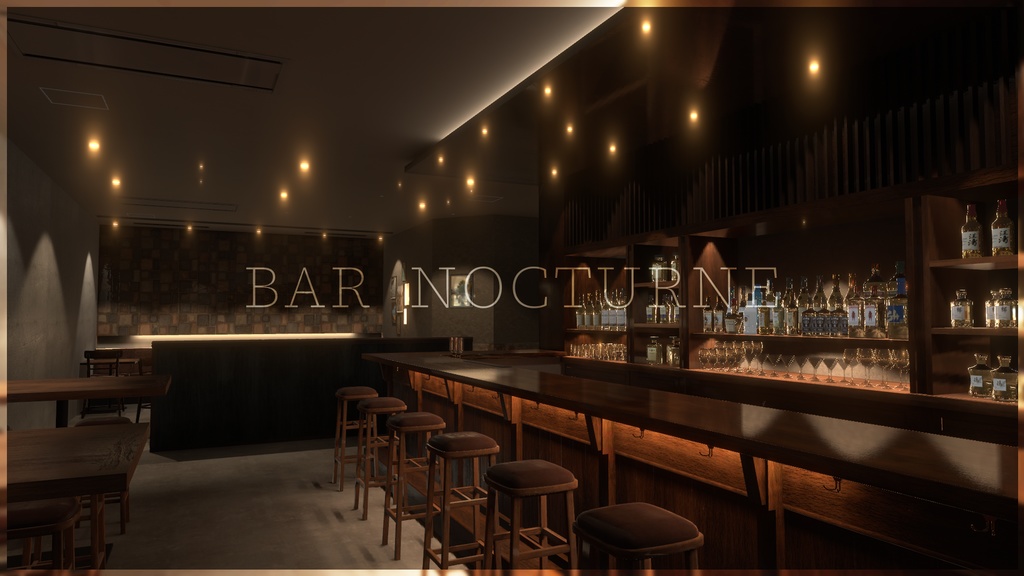 〔VRChatワールド販売〕Bar "Nocturne" < 落ち着いたバー > image