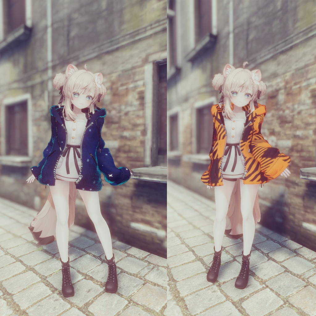 【複数アバター対応】彼パーカー【VRCaht用着せ替え衣装】 image