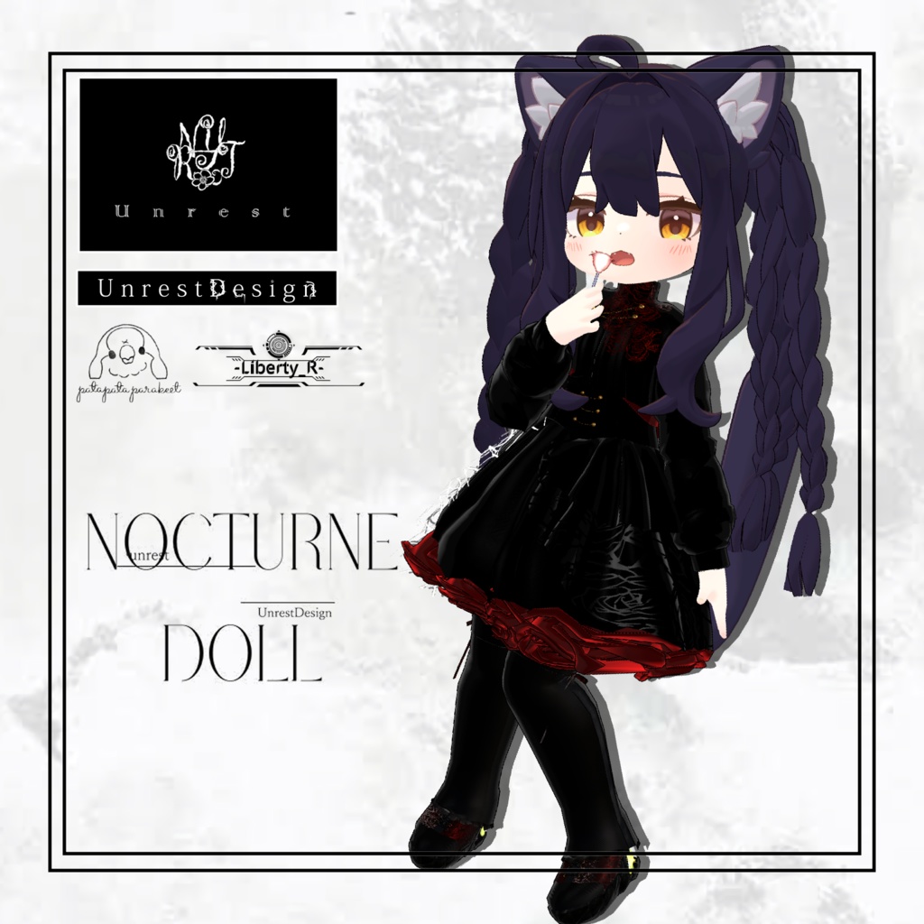 Emo ResearchMame FriendsNevry Compatible Outfit [Nocturne Doll] image