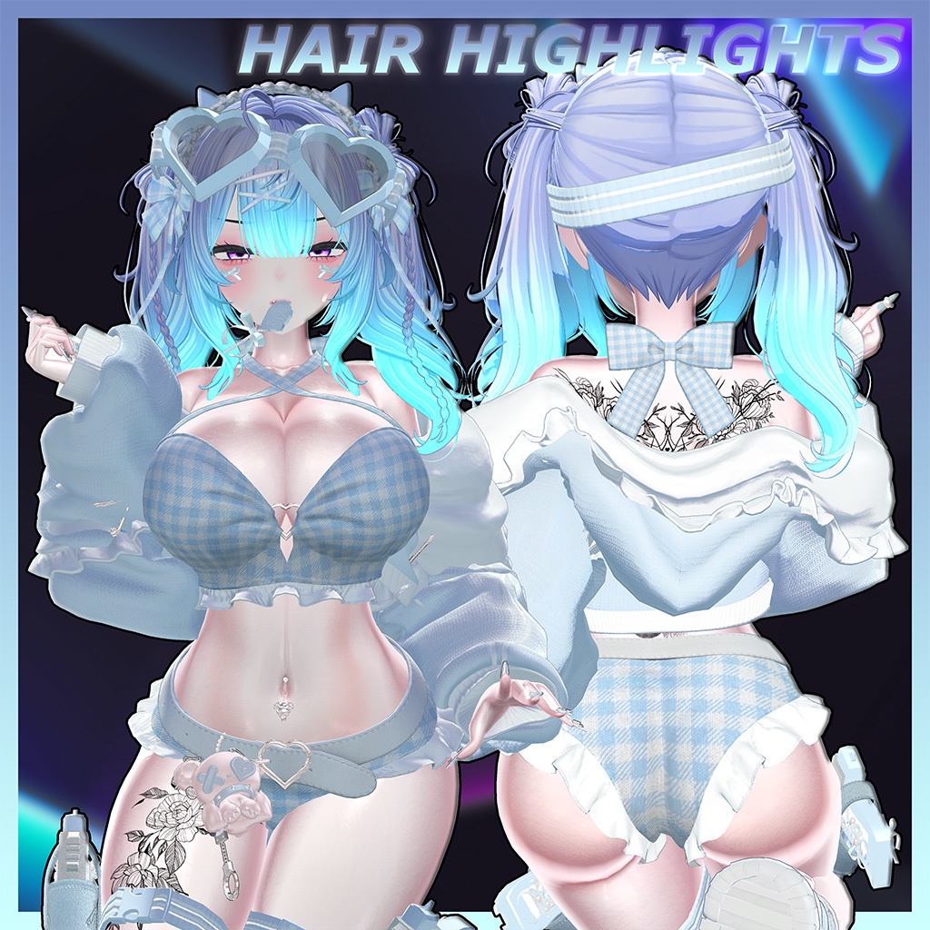 ♥ Lino_Hair ♥ Highlights Texture 【VRC Hair Texture - Nanaha】 image