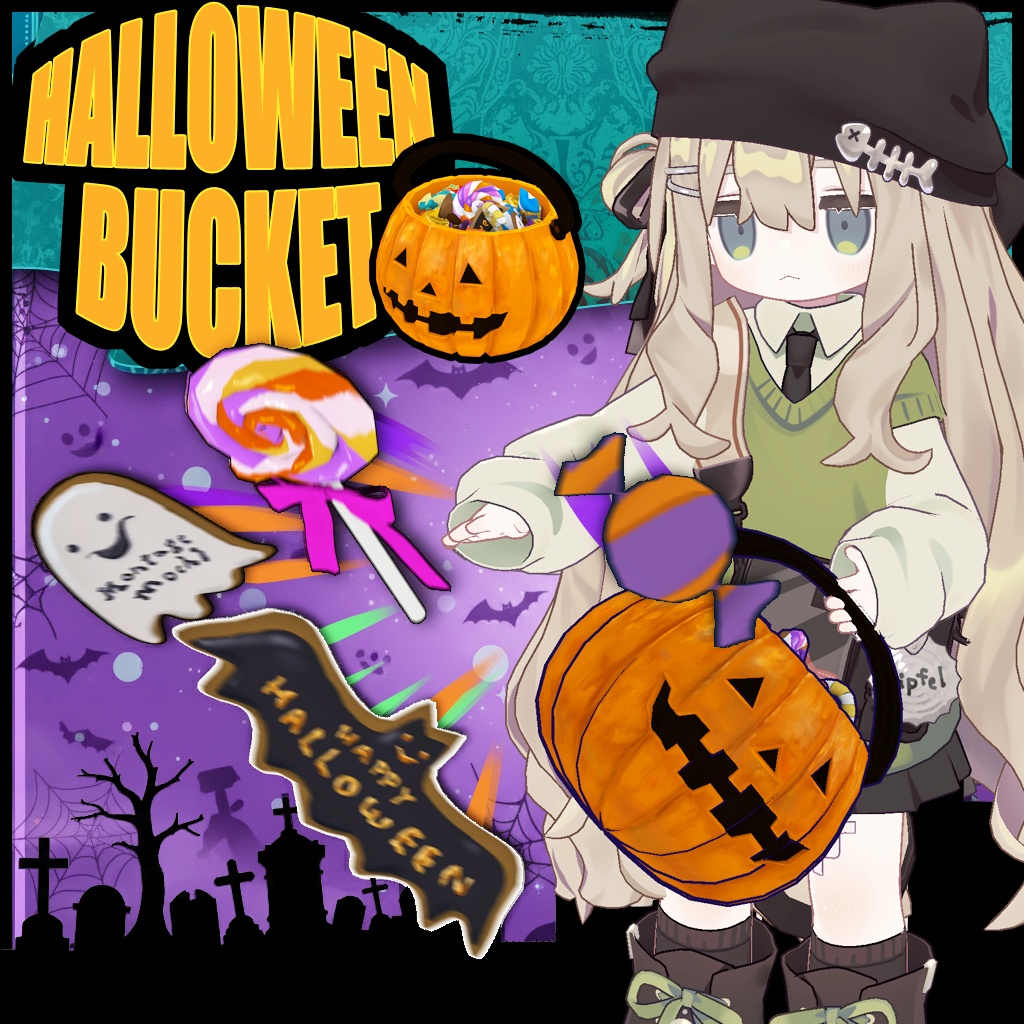Throw sweets! Halloween Bucket image