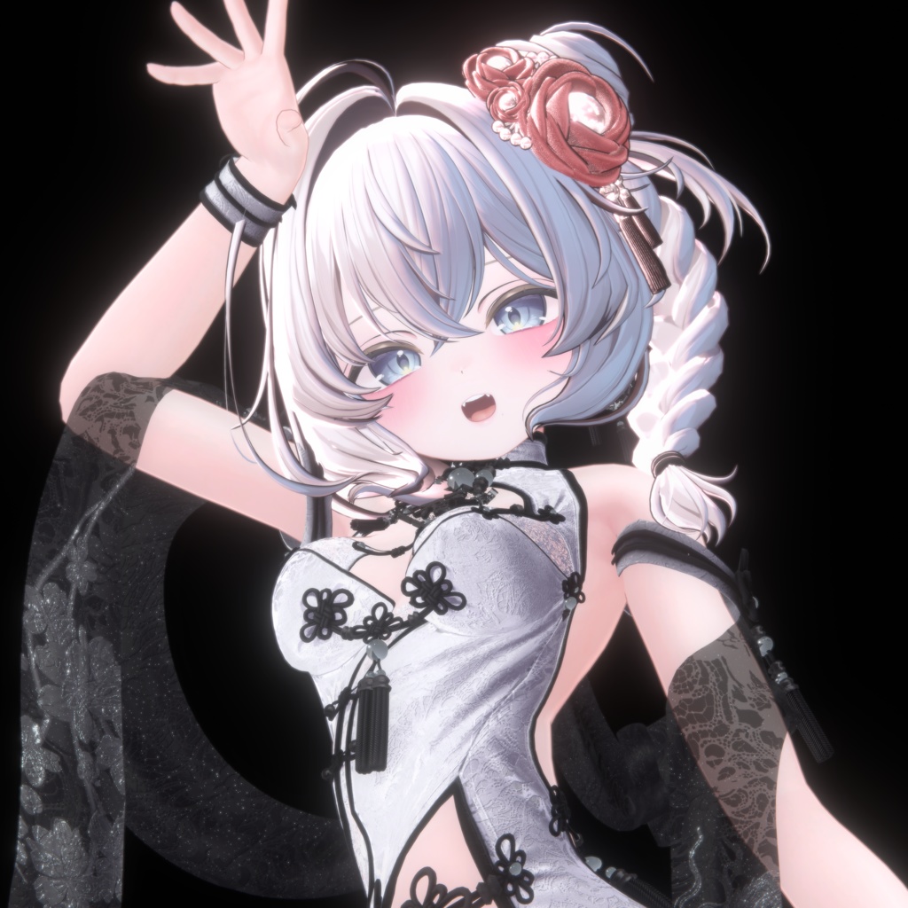 [3D Hair Model] Side Braid Bun image
