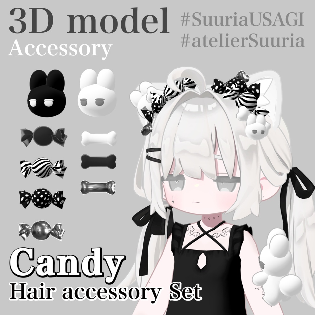 Candy Hair accessory Set #atelierSuuria image