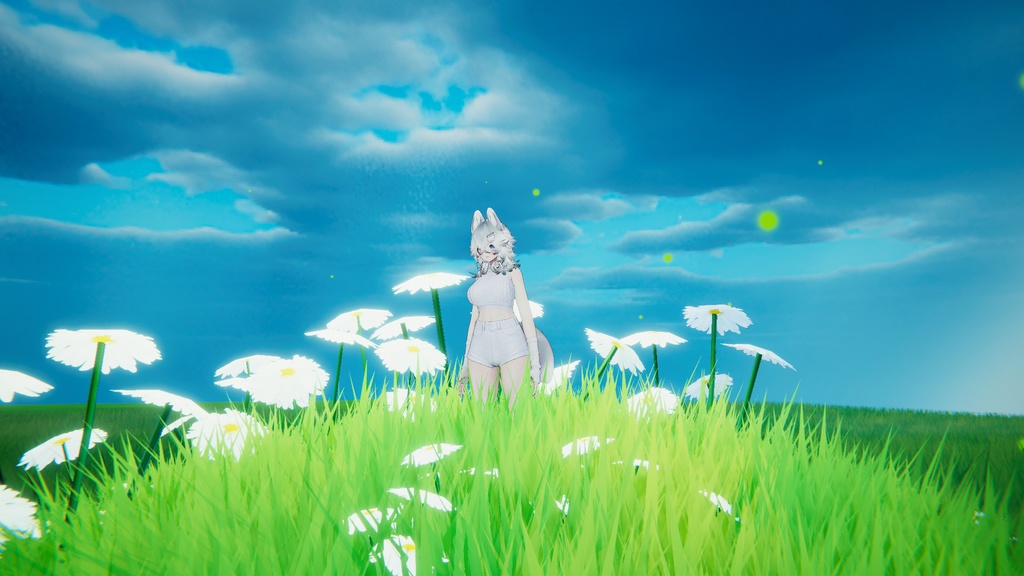 VRchat/unity Ghibli Style Grass-スタジオジブリ風の草 image