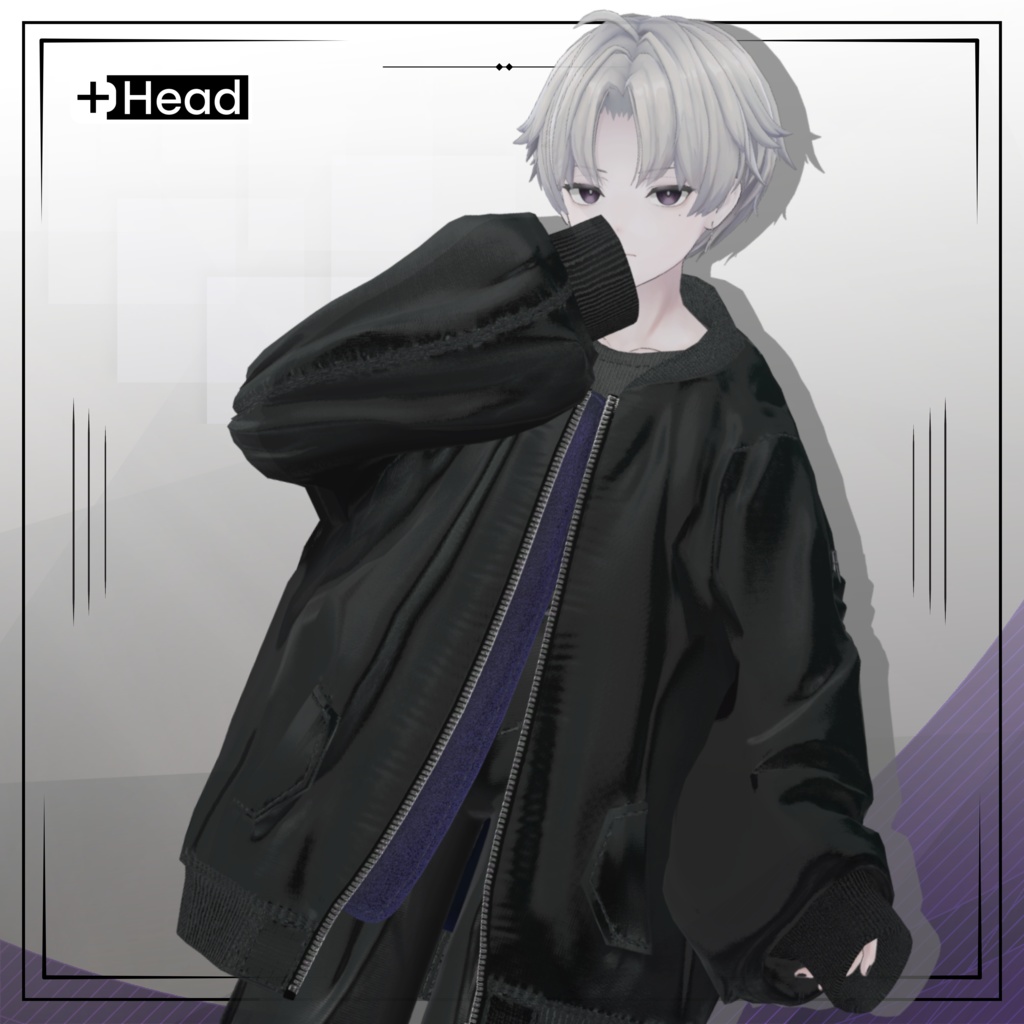 [+Head/くうた/ラシューシャ/斑霞/MARUBODY/Lapwing/泣夜/獏] Oversized MA-1 image