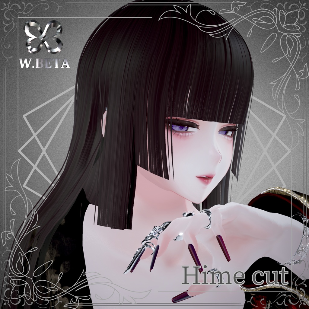 3D Hair Model: Hime Cut image