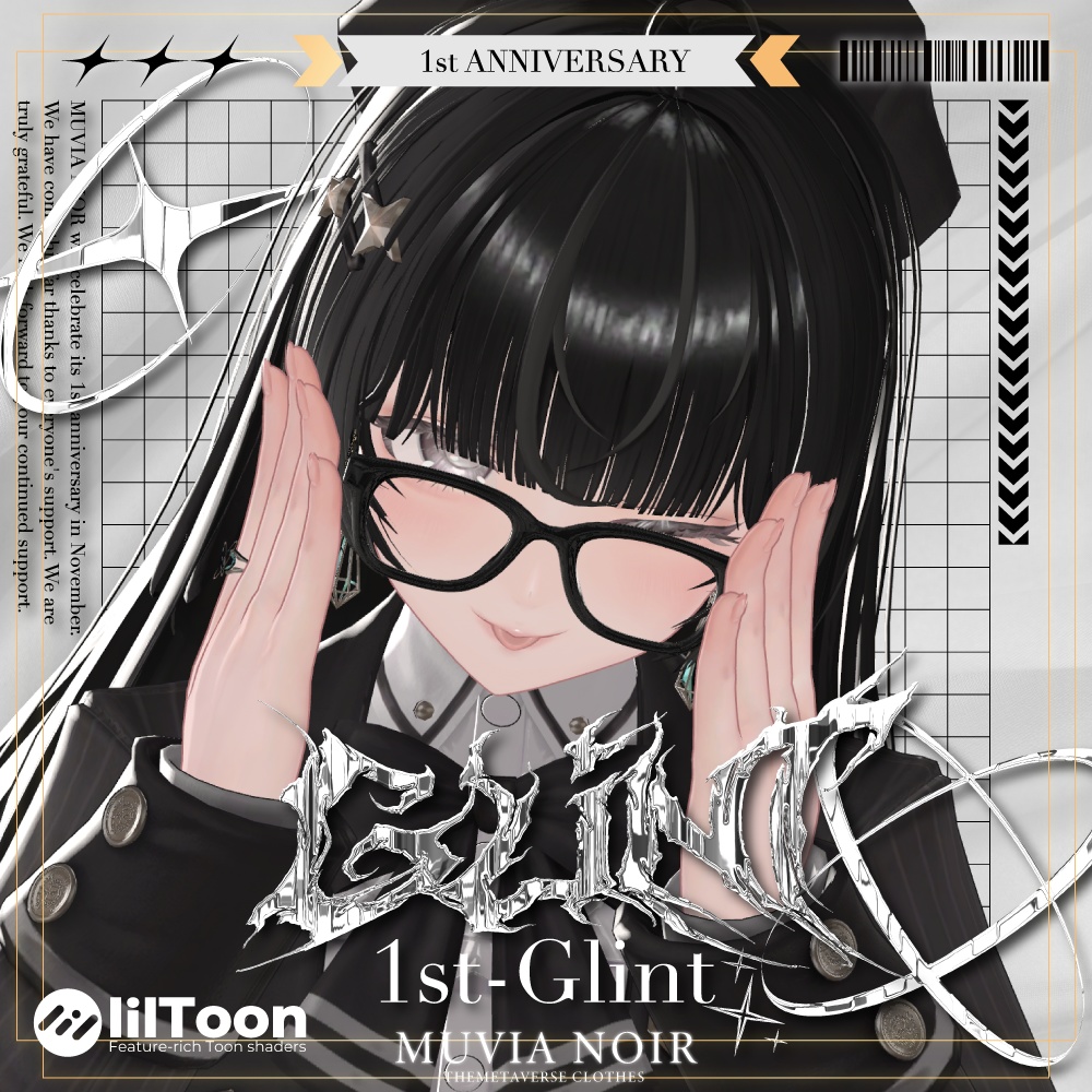 1st-Glint -Black-rimmed Glasses- image