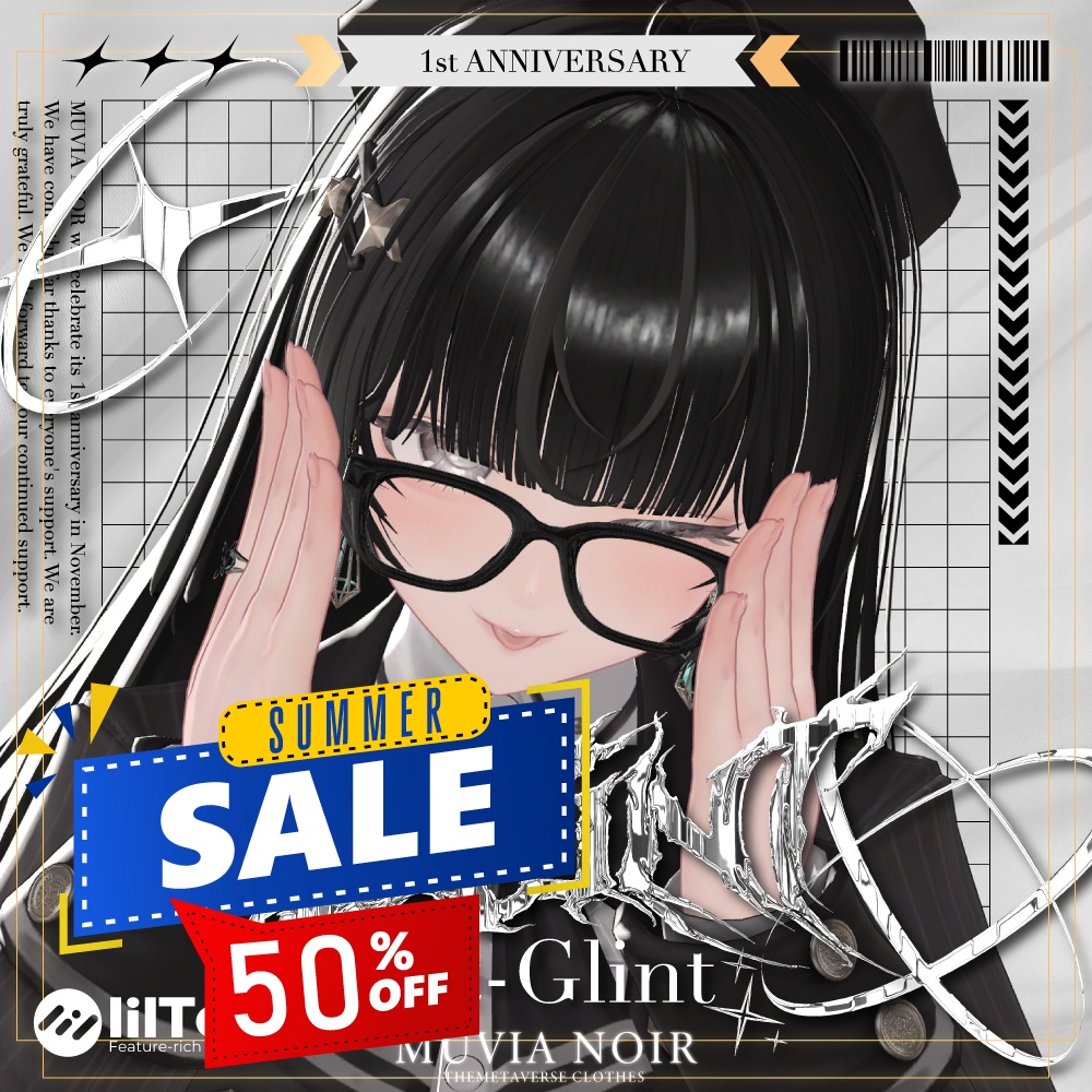 1st-Glint -Black-rimmed Glasses- image