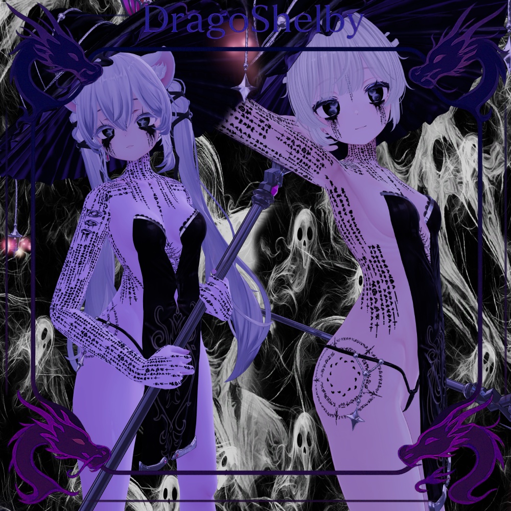 Arcane Witch Tattoo Pack - TATTOO  MakeUp Eyes Texture image