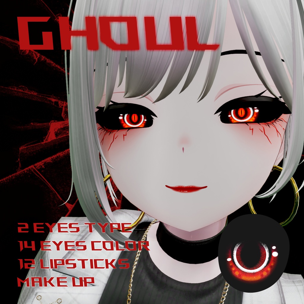 [8 Avatars] Ghoul Eyes and Make Up Textures image
