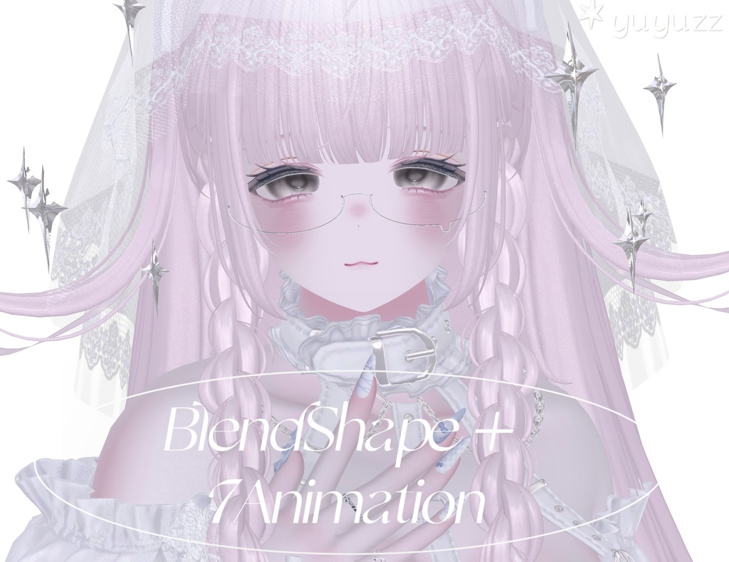 VRCHAT-エク - Eku1(捏脸和7个表情)-Face-BlendShape+ 7Animation image