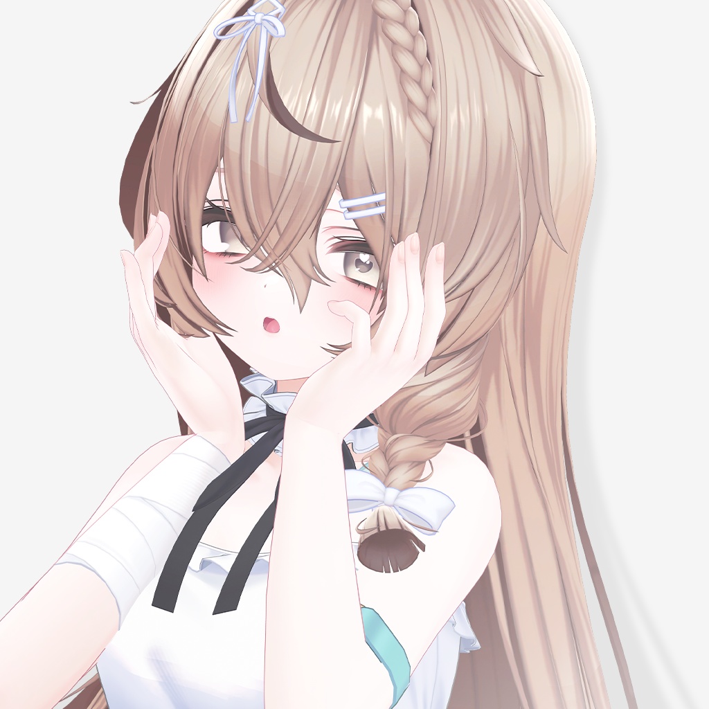 【13 avatars / VRC Hair】Amber Long Hair image
