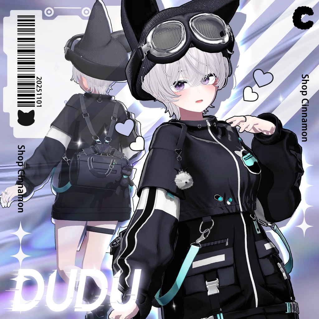 [ 9 Avatars Supported ] 🖤🩶DUDU🩶🖤 image