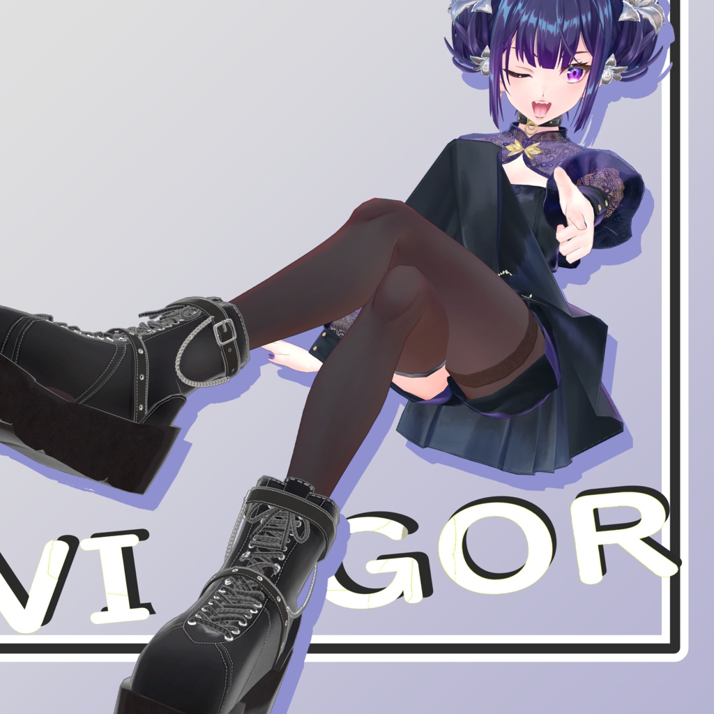 [VIGOR] Landmine-Style Chunky-Heeled Boots image