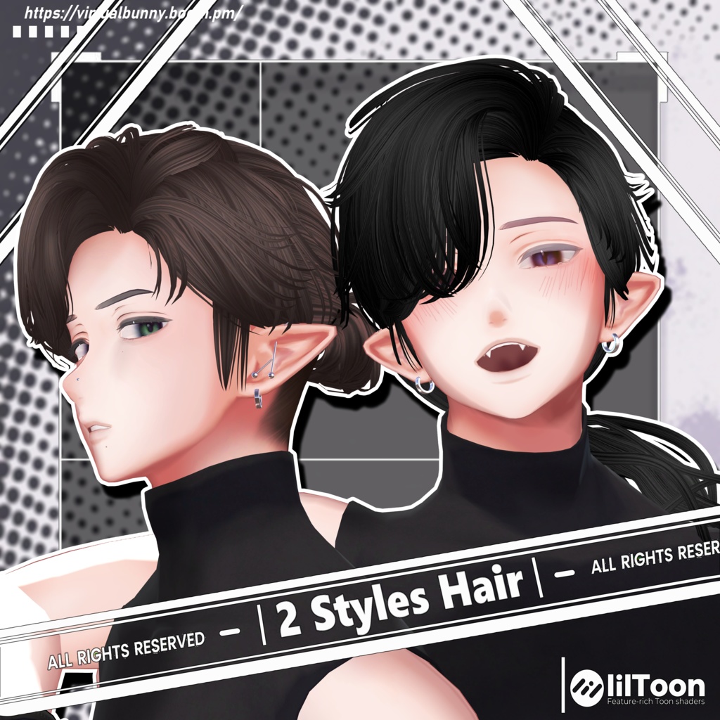 [2 Styles Hair]8 Avatars image