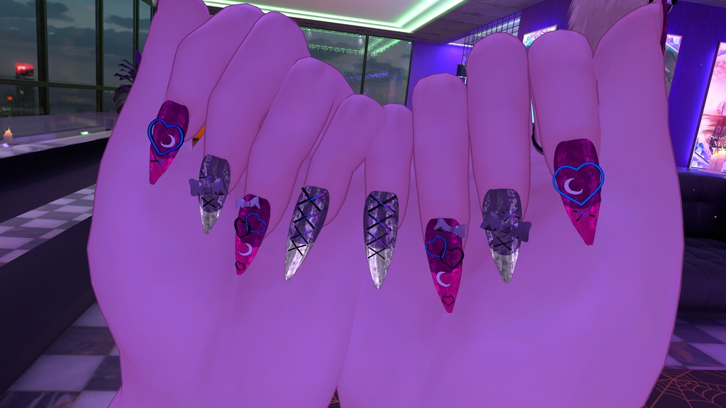 Nails Hearts Original 3D Avatar [Lumina - LUMINA] (nailiius) image