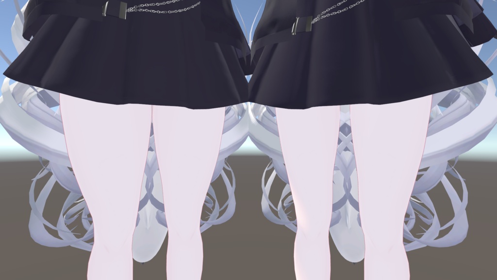 Shape key for Lulune's thighs to become slightly thicker image