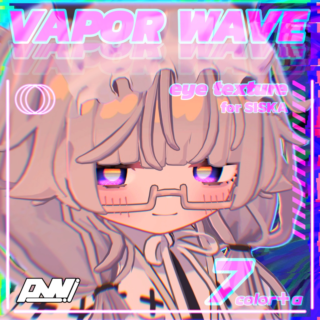[Siska] VAPOR WAVE eyetexture// 7colour  swirling eye change texture image