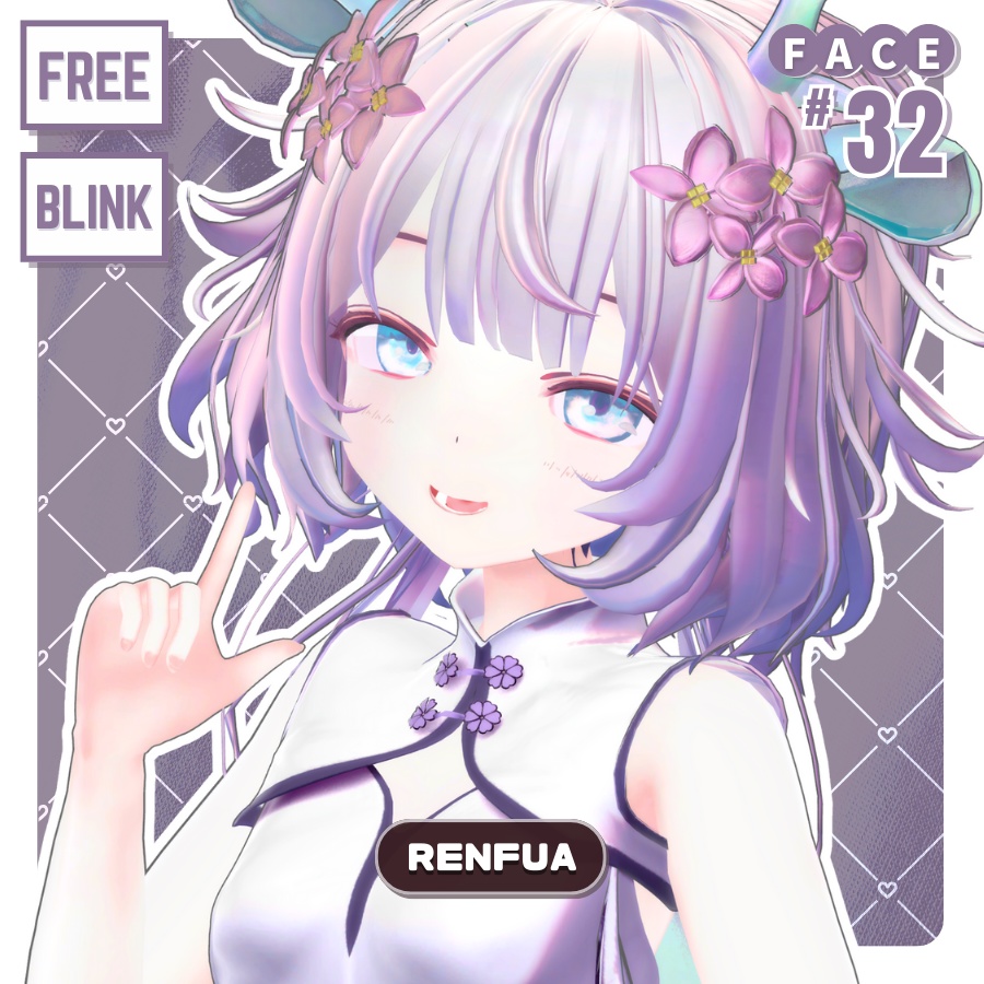 💗【FREE/無料】Renfua32Type❥動くまばたきFaceAnimations ⌖ ݁˚ image