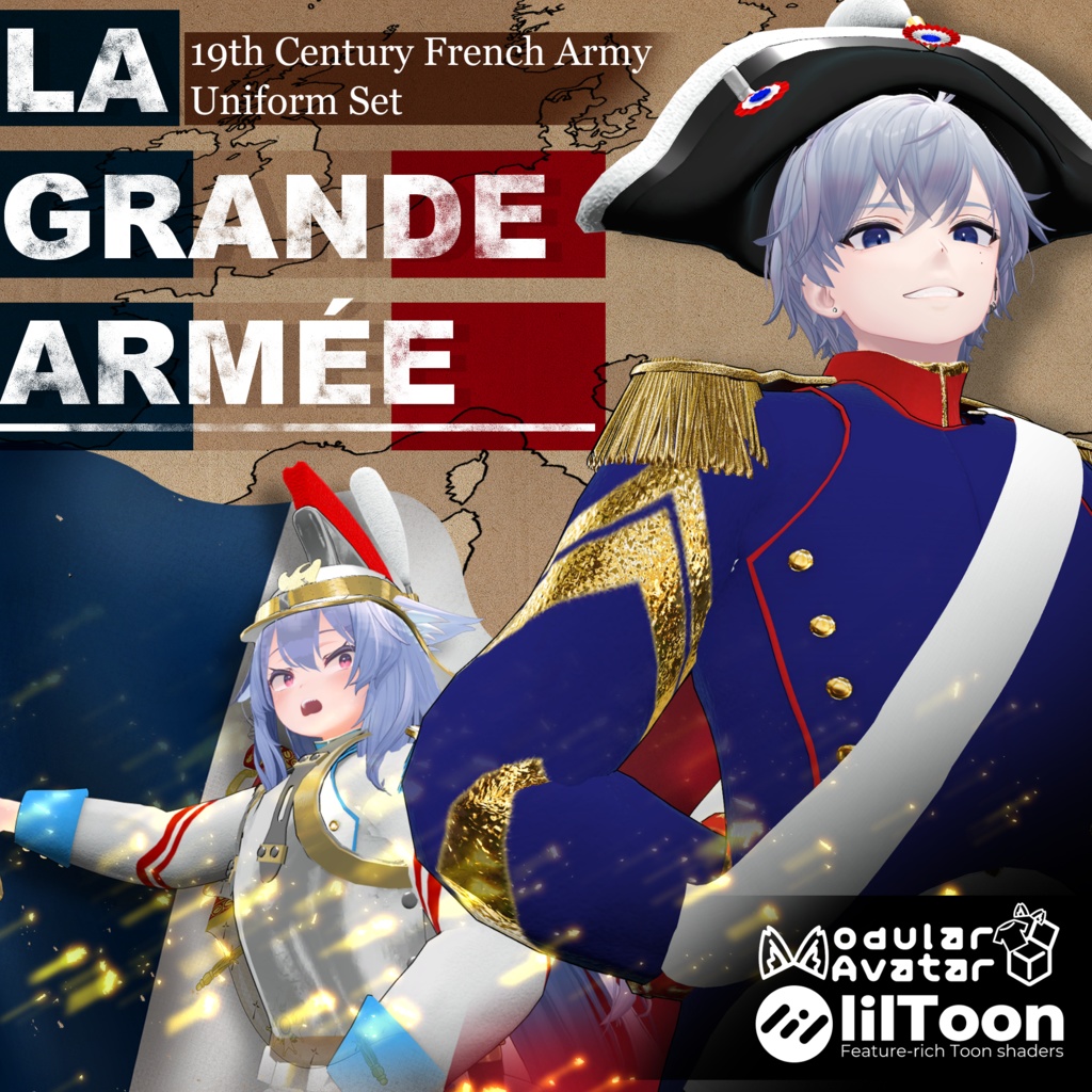 La Grande Armee 19th French Army Costume & Weapons Set image