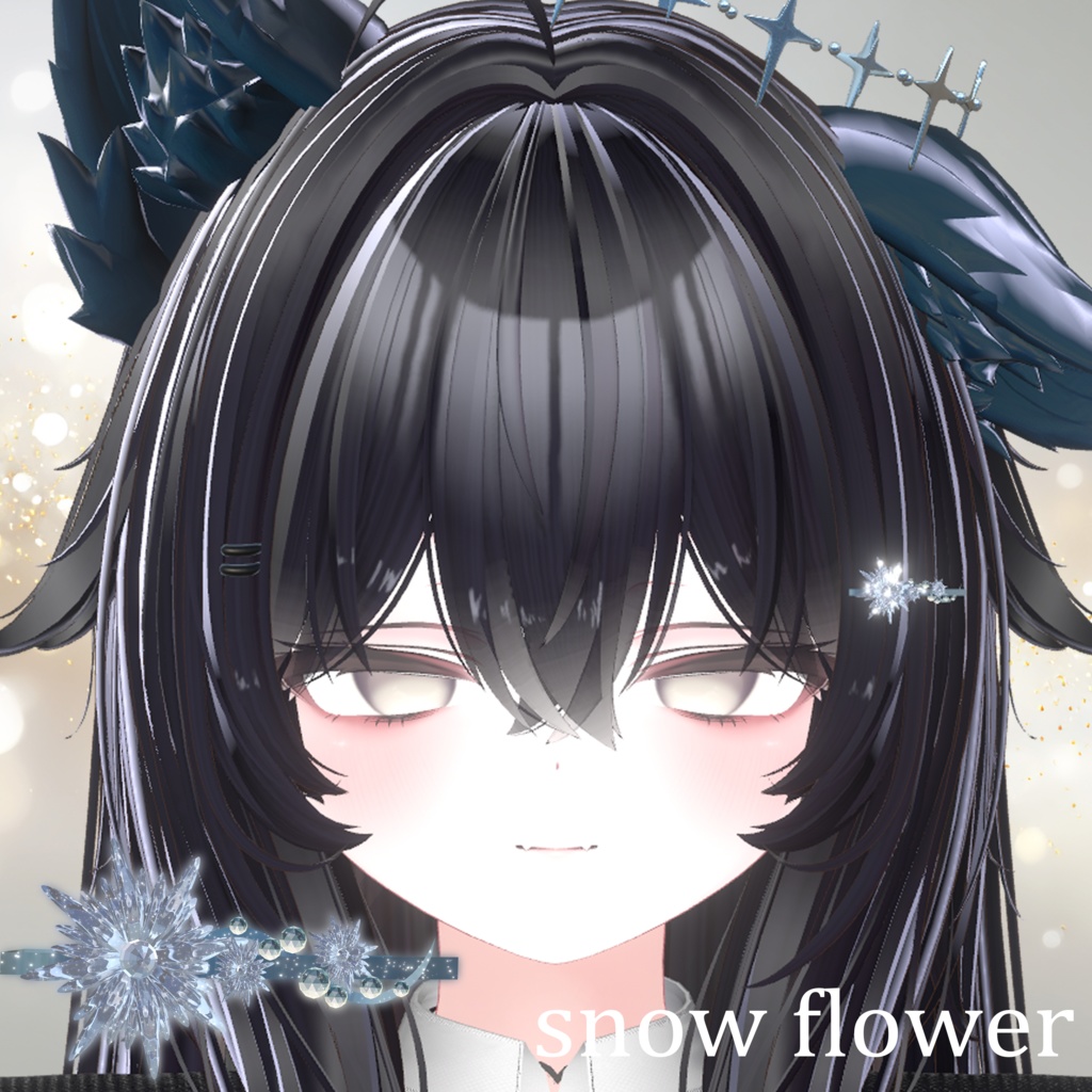 【無料】3Dヘアアクセサリー『snow flower』 image