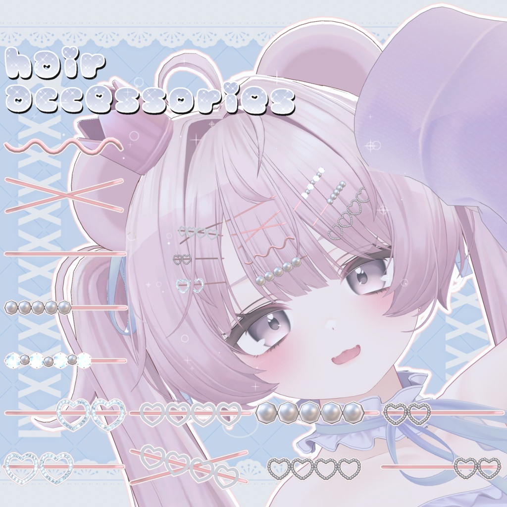 【hairpin】♥Cute hairpin❤【VRC】 image