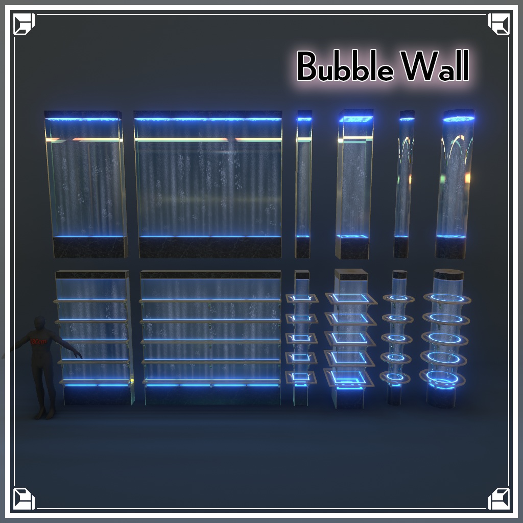 【VRChat想定】バブルウォール、春夏秋冬エフェクトセット(48点) image