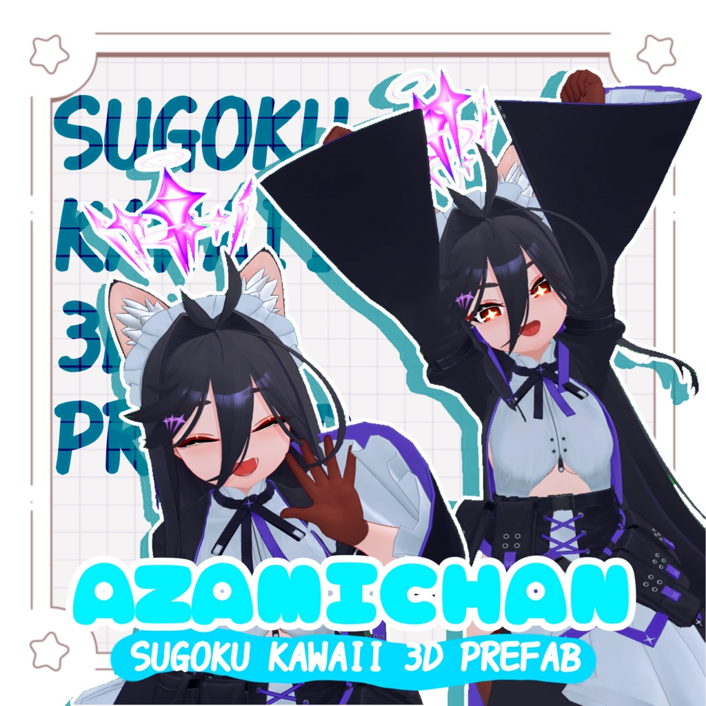 [無料/free]アザミちゃん＋表情セット【アザミさん用 ちび化Prefab】 image