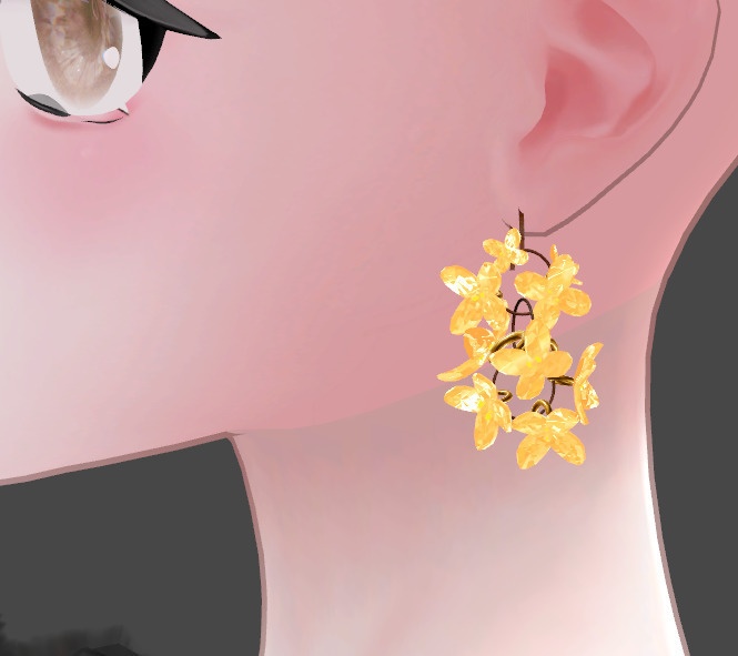 【VRChat/3D衣装】きらきらクリスタルの金木犀 / アバター用衣装 (Phys Bone対応) image