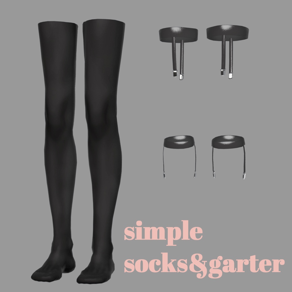 [For Mr. Madara Kasumi] Simple socks & garter image
