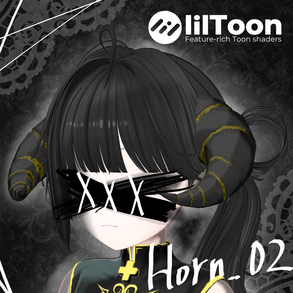【無料】Horn_02【VRC-Accessory】 image