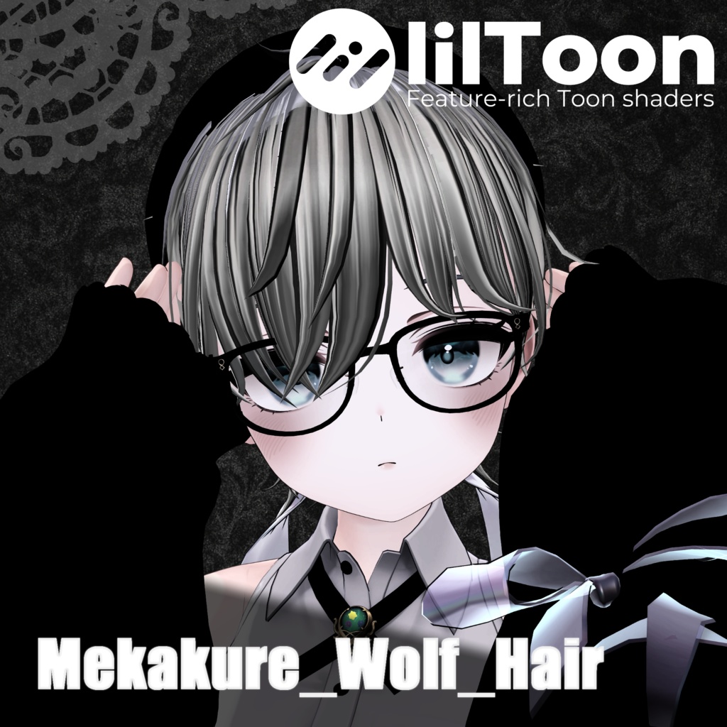 Mekakure_Wolf_Hair【VRC-Hair】 image