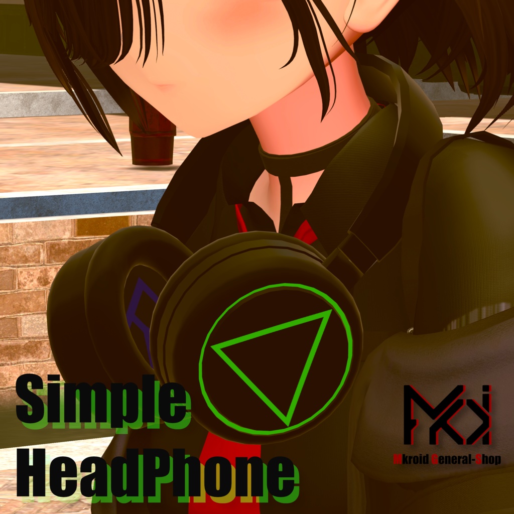 【VRChat想定】Simple Head Phone【３Dモデル】 image