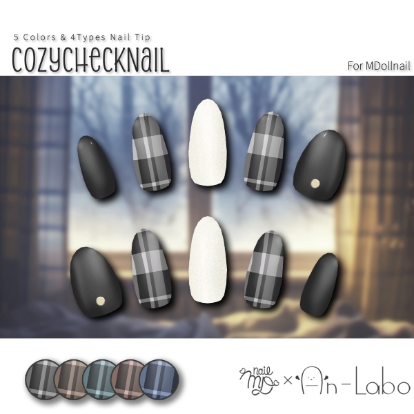 CozyCheckNail #AnLaboBui image