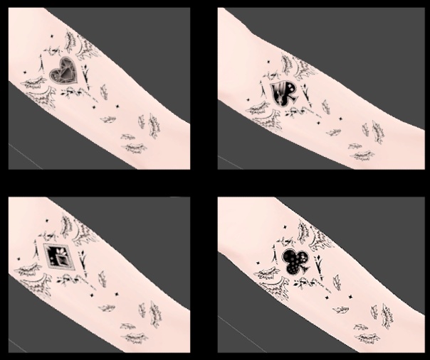 Card Points Tattoo 4 types VRC Assumed image