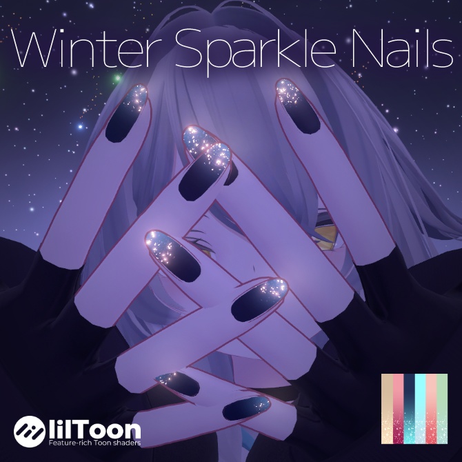- Winter Sparkle Nails For Rurune image