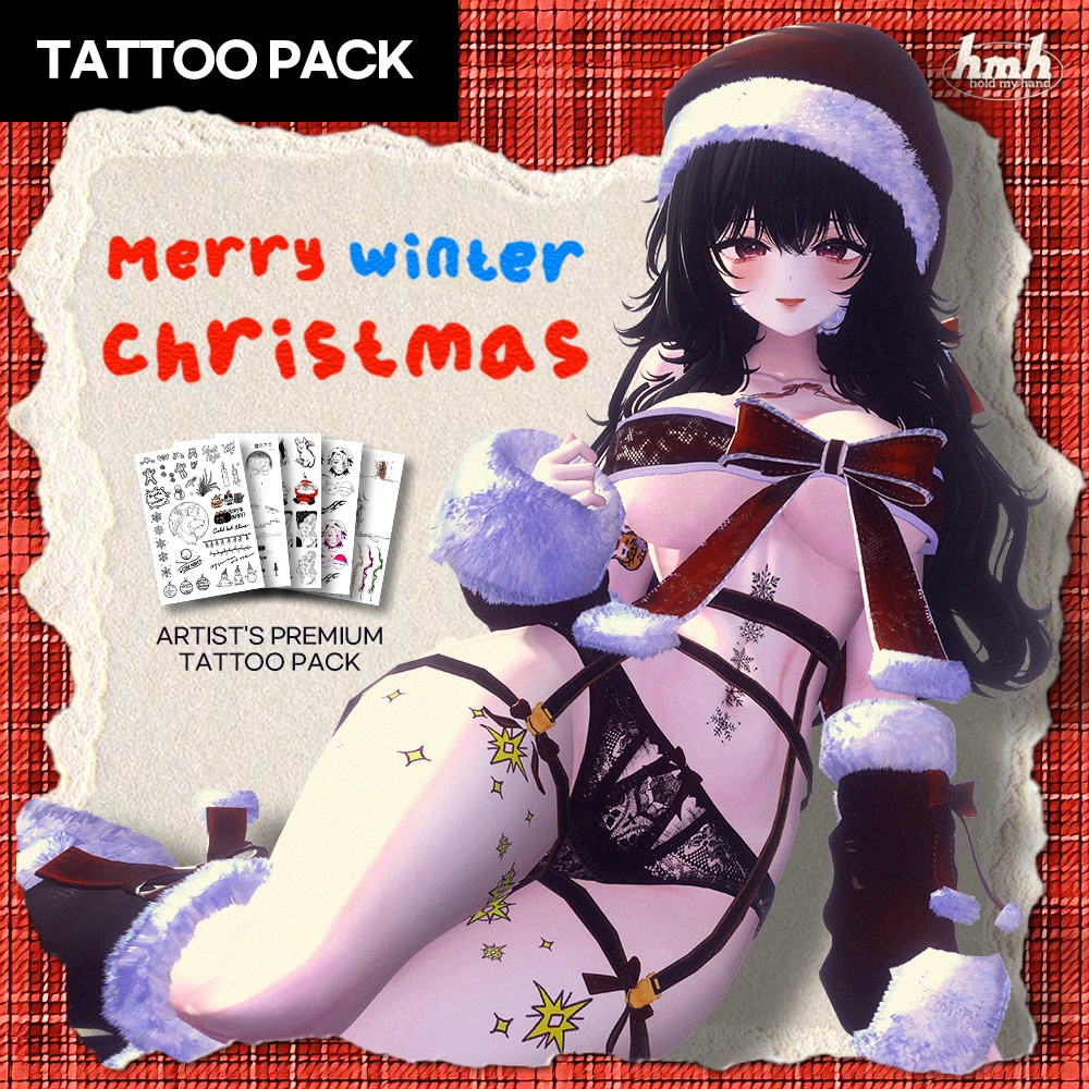"Merry Winter Christmas": Artist's Premium Tattoo Pack / Tattoo, T image