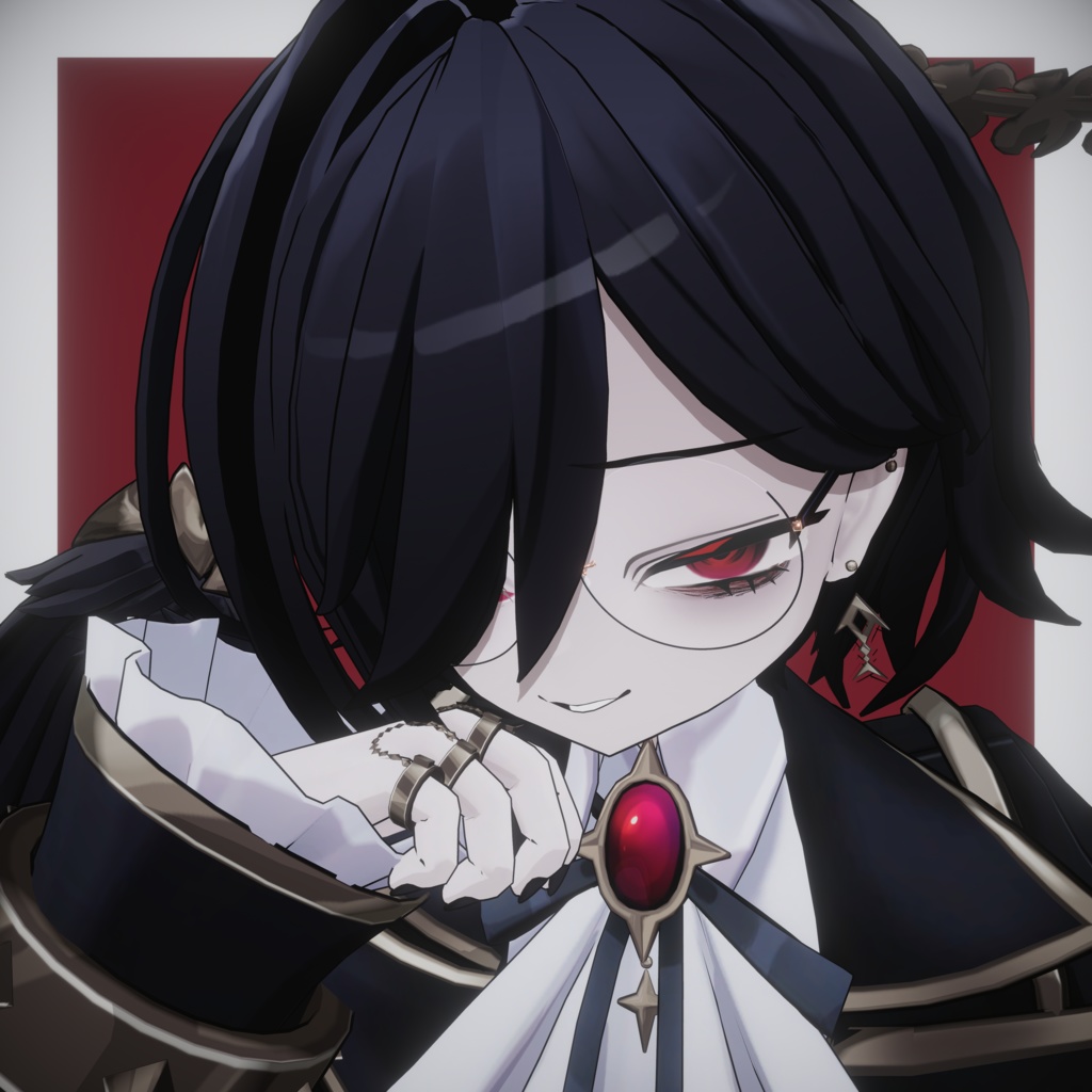 【VRChat想定】UnderRim_megane【5アバター対応】 image