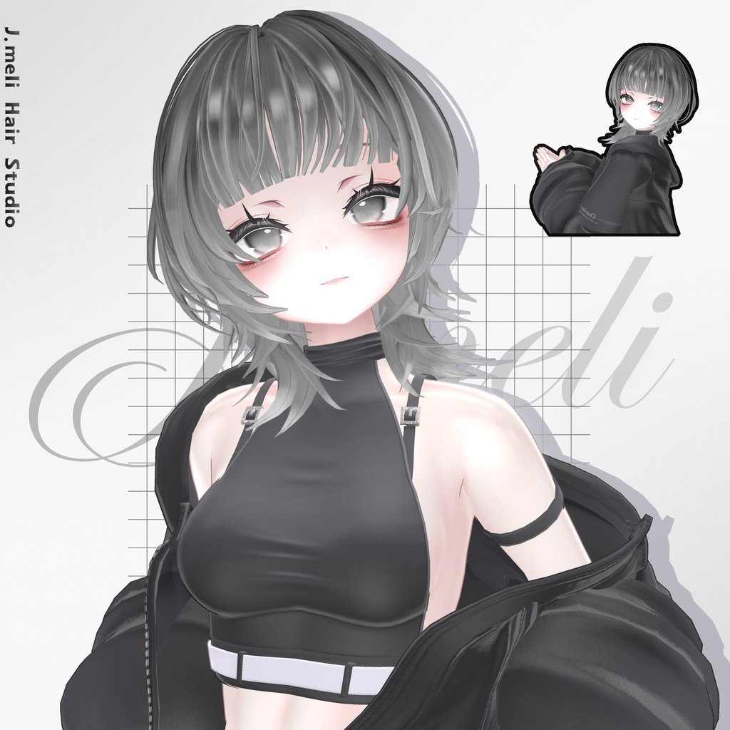 [11Avatars] Midi Wolf Layer_Hair image