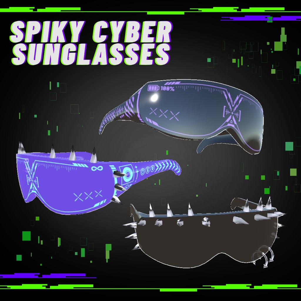 【MA対応】Spiky Cyber Sunglasses image