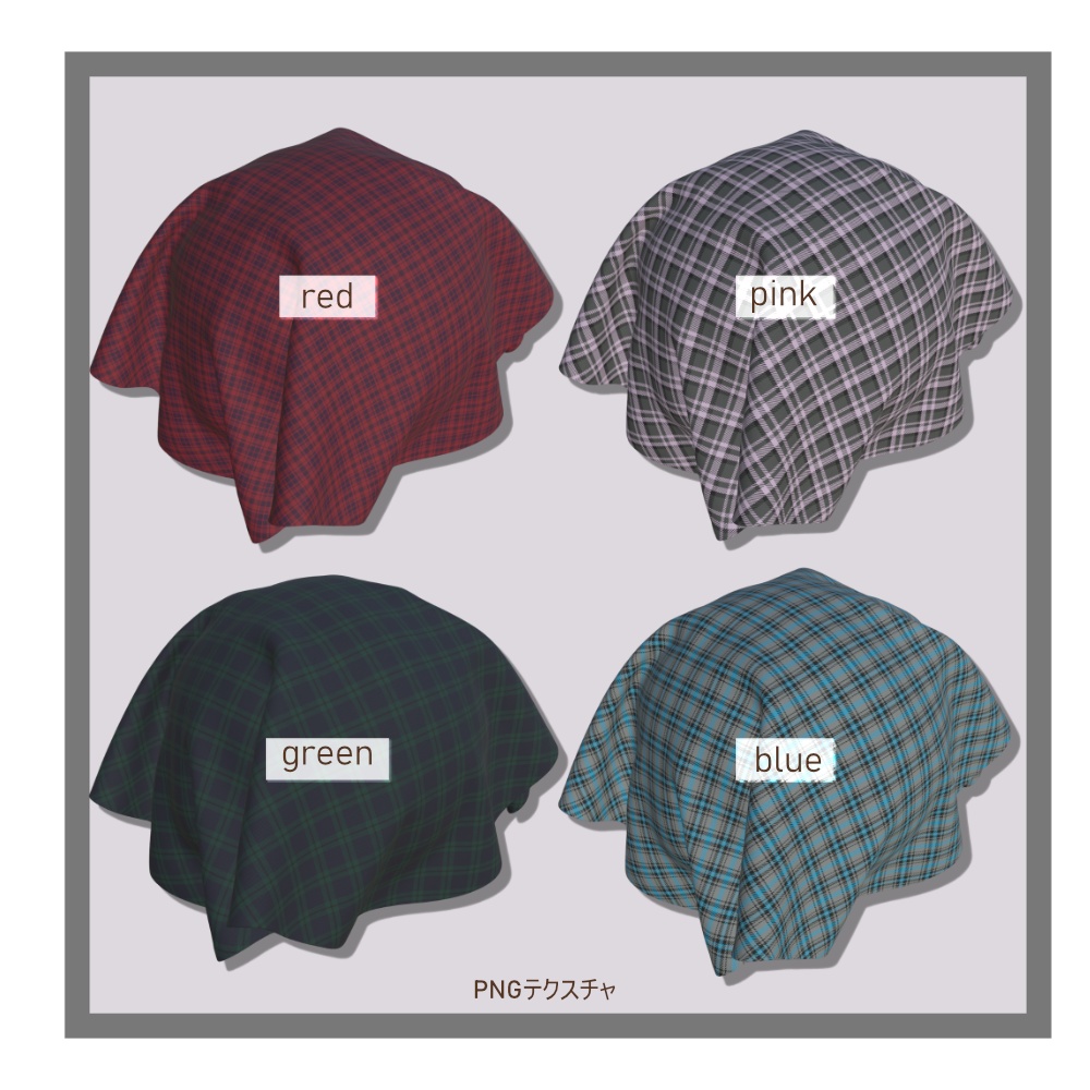 Seamless Tartan Check PBR Texture Set image