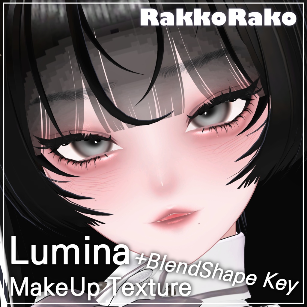 Messy Girl Make Up Texture for LUMINA / rumina ( Face BlendShape Key!! ) image