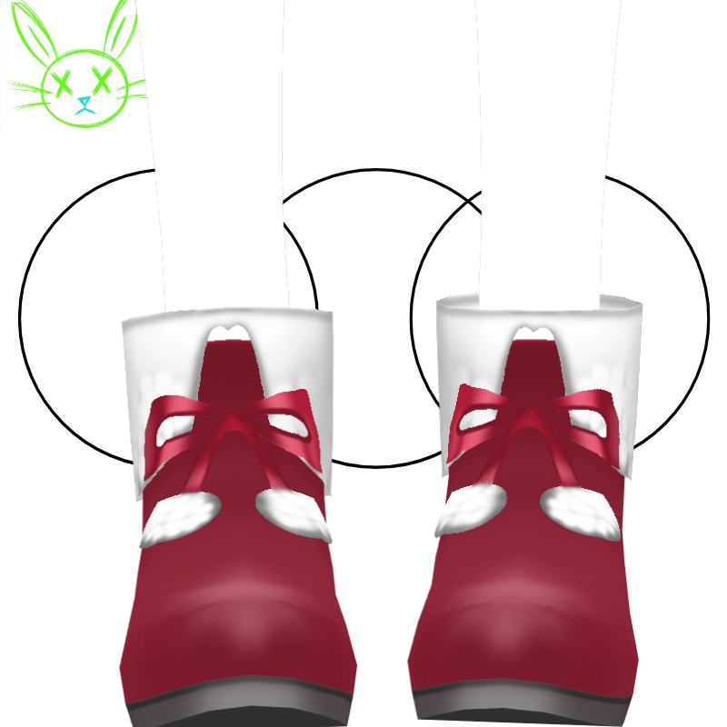 もこもこXmasブーツ【VRoid/3D】 - Cute Xmas Boots image