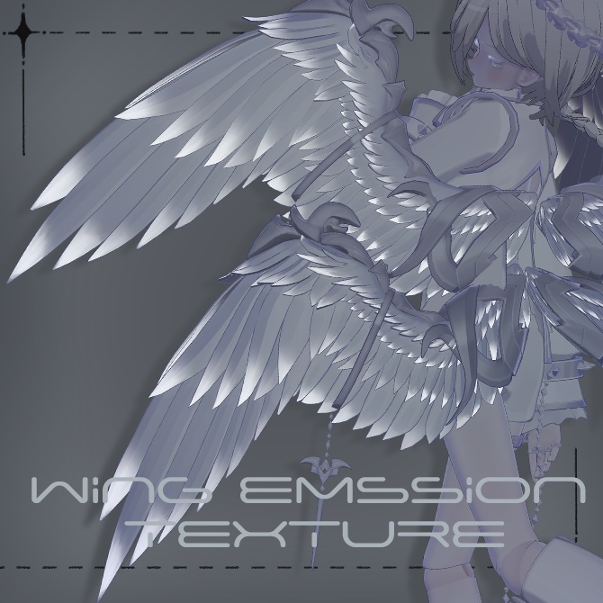 【FREE】ネハイル/Nehail対応   Wing emission texture   翼発光テクスチャ image